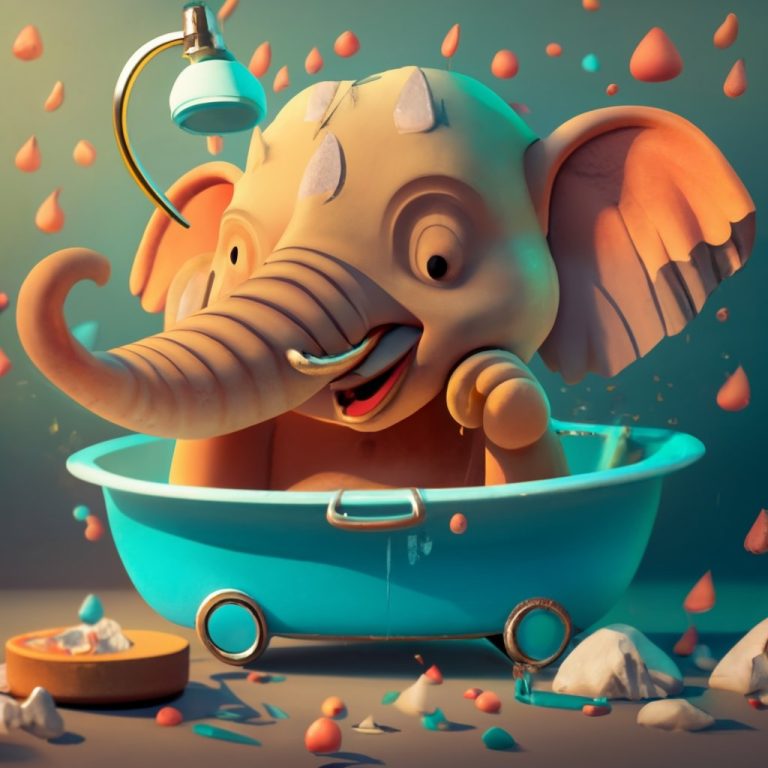 El elefante que quería bañarse solo